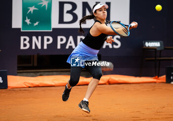 2023-05-13 - Camila Osorio of Colombia in action against Caroline Garcia of France during the third round of the 2023 Internazionali BNL d’Italia, Masters 1000 tennis tournament on May 13, 2023 at Foro Italico in Rome, Italy - TENNIS - 2023 INTERNAZIONALI BNL D'ITALIA - INTERNATIONALS - TENNIS