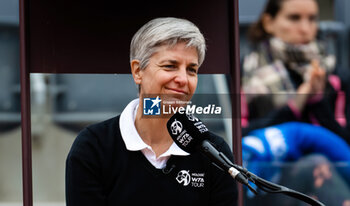 2023-05-13 - Marija Cicak in action during the third round of the 2023 Internazionali BNL d’Italia, Masters 1000 tennis tournament on May 13, 2023 at Foro Italico in Rome, Italy - TENNIS - 2023 INTERNAZIONALI BNL D'ITALIA - INTERNATIONALS - TENNIS