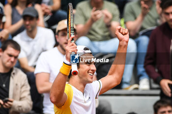 2023-05-22 - Dan ADDED of France celebrates his victory during the first qualifying day of Roland-Garros 2023, Grand Slam tennis tournament, Previews on May 22, 2023 at Roland-Garros stadium in Paris, France - TENNIS - ROLAND GARROS 2023 - PREVIEWS - INTERNATIONALS - TENNIS