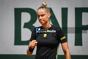 2023-05-22 - Arantxa RUS of Netherlands celebrates his point during the first qualifying day of Roland-Garros 2023, Grand Slam tennis tournament, Previews on May 22, 2023 at Roland-Garros stadium in Paris, France - TENNIS - ROLAND GARROS 2023 - PREVIEWS - INTERNATIONALS - TENNIS
