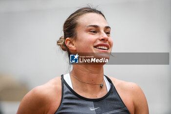 2023-05-23 - Aryna SABALENKA of Belarus during a training session of Roland-Garros 2023, Grand Slam tennis tournament, Previews on May 23, 2023 at Roland-Garros stadium in Paris, France - TENNIS - ROLAND GARROS 2023 - PREVIEWS - INTERNATIONALS - TENNIS