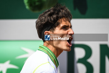 2023-05-23 - Pierre-Hugues HERBERT of France celebrates his point during the second qualifying day of Roland-Garros 2023, Grand Slam tennis tournament, Previews on May 23, 2023 at Roland-Garros stadium in Paris, France - TENNIS - ROLAND GARROS 2023 - PREVIEWS - INTERNATIONALS - TENNIS