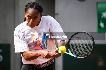2023-05-23 - Coco GAUFF of United States during a training session of Roland-Garros 2023, Grand Slam tennis tournament, Previews on May 23, 2023 at Roland-Garros stadium in Paris, France - TENNIS - ROLAND GARROS 2023 - PREVIEWS - INTERNATIONALS - TENNIS