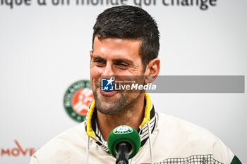 2023-05-27 - Novak DJOKOVIC of Serbia during Roland-Garros 2023, Grand Slam tennis tournament, Previews on May 27, 2023 at Roland-Garros stadium in Paris, France - TENNIS - ROLAND GARROS 2023 - PREVIEWS - INTERNATIONALS - TENNIS