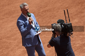 2023-05-27 - Marc Maury presents the Kids' Day now baptised 'Yannick Noah Day' on the eve of the French Open 2023, second Grand Slam tennis tournament of the season on May 27, 2023 at stade Roland-Garros in Paris, France - TENNIS - ROLAND GARROS 2023 - PREVIEWS - INTERNATIONALS - TENNIS