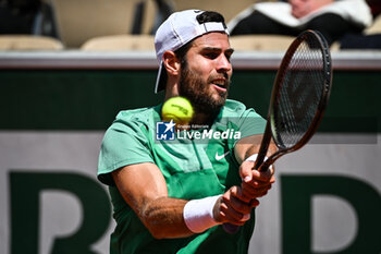 2023-05-28 - Karen KHACHANOV of Russia during the first day of Roland-Garros 2023, Grand Slam tennis tournament, on May 28, 2023 at Roland-Garros stadium in Paris, France - TENNIS - ROLAND GARROS 2023 - WEEK 1 - INTERNATIONALS - TENNIS