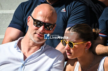 2023-05-28 - Thierry OMEYER and his daughter Manon during the first day of Roland-Garros 2023, Grand Slam tennis tournament, on May 28, 2023 at Roland-Garros stadium in Paris, France - TENNIS - ROLAND GARROS 2023 - WEEK 1 - INTERNATIONALS - TENNIS