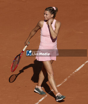 2023-05-28 - Camila Giorgi of Italy celebrates her first round victory during day 1 of the 2023 French Open, Roland-Garros 2023, second Grand Slam tennis tournament of the year, on May 28, 2023 at stade Roland-Garros in Paris, France - TENNIS - ROLAND GARROS 2023 - WEEK 1 - INTERNATIONALS - TENNIS