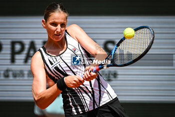 2023-05-29 - Karolina PLISKOVA of Czech Republic during the second day of Roland-Garros 2023, Grand Slam tennis tournament, on May 29, 2023 at Roland-Garros stadium in Paris, France - TENNIS - ROLAND GARROS 2023 - WEEK 1 - INTERNATIONALS - TENNIS