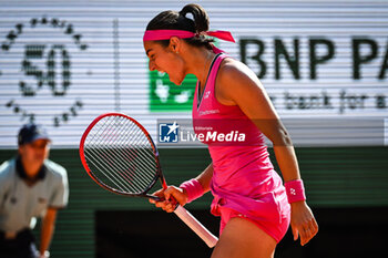 2023-05-29 - Caroline GARCIA of France celebrates his point during the second day of Roland-Garros 2023, Grand Slam tennis tournament, on May 29, 2023 at Roland-Garros stadium in Paris, France - TENNIS - ROLAND GARROS 2023 - WEEK 1 - INTERNATIONALS - TENNIS