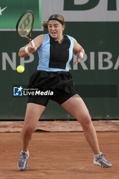 2023-05-29 - Jelena Ostapenko of Latvia during day 2 of the 2023 French Open, Roland-Garros 2023, second Grand Slam tennis tournament of the year, on May 29, 2023 at stade Roland-Garros in Paris, France - TENNIS - ROLAND GARROS 2023 - WEEK 1 - INTERNATIONALS - TENNIS