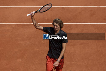 2023-05-30 - Alexander Zverev of Germany celebrates winning his first round during day 3 of the 2023 French Open, Roland-Garros 2023, second Grand Slam tennis tournament of the year, on May 30, 2023 at Stade Roland-Garros in Paris, France - TENNIS - ROLAND GARROS 2023 - WEEK 1 - INTERNATIONALS - TENNIS