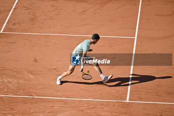 2023-05-31 - Carlos Alcaraz Garfia during the French Open, Grand Slam tennis tournament on May 31, 2023 at Roland Garros stadium in Paris, France. Photo Victor Joly / DPPI - TENNIS - ROLAND GARROS 2023 - WEEK 1 - INTERNATIONALS - TENNIS