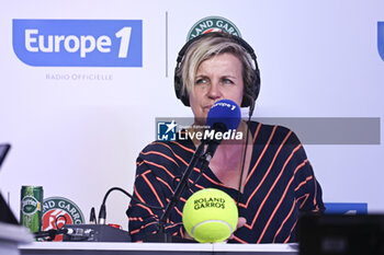2023-05-31 - Celine Geraud (Europe 1 radio) during the French Open, Grand Slam tennis tournament on May 31, 2023 at Roland Garros stadium in Paris, France. Photo Victor Joly / DPPI - TENNIS - ROLAND GARROS 2023 - WEEK 1 - INTERNATIONALS - TENNIS