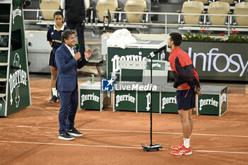 2023-05-31 - Fabrice Santoro and Novak Djokovic during the French Open, Grand Slam tennis tournament on May 31, 2023 at Roland Garros stadium in Paris, France. Photo Victor Joly / DPPI - TENNIS - ROLAND GARROS 2023 - WEEK 1 - INTERNATIONALS - TENNIS