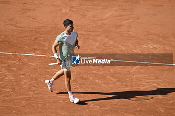 2023-05-31 - Carlos Alcaraz Garfia during the French Open, Grand Slam tennis tournament on May 31, 2023 at Roland Garros stadium in Paris, France. Photo Victor Joly / DPPI - TENNIS - ROLAND GARROS 2023 - WEEK 1 - INTERNATIONALS - TENNIS