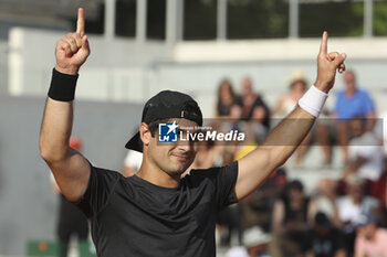 2023-06-01 - Marcos Giron of USA celebrates his victory over Jiri Lehecka of Czech Republic during day 5 of the 2023 French Open, Roland-Garros 2023, second Grand Slam tennis tournament of the year, on June 1, 2023 at Stade Roland-Garros in Paris, France - TENNIS - ROLAND GARROS 2023 - WEEK 1 - INTERNATIONALS - TENNIS