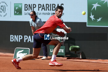 2023-06-02 - Novak Djokovic of Serbia during day 6 of the 2023 French Open, Roland-Garros 2023, second Grand Slam tennis tournament of the year, on June 2, 2023 at Stade Roland-Garros in Paris, France - TENNIS - ROLAND GARROS 2023 - WEEK 1 - INTERNATIONALS - TENNIS