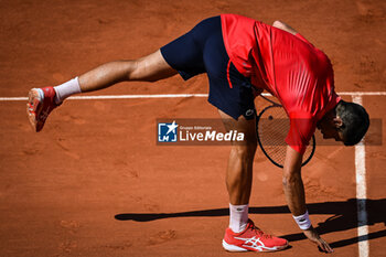 2023-06-04 - Novak DJOKOVIC of Serbia celebrates his victory during the eighth day of Roland-Garros 2023, Grand Slam tennis tournament, on June 04, 2023 at Roland-Garros stadium in Paris, France - TENNIS - ROLAND GARROS 2023 - WEEK 2 - INTERNATIONALS - TENNIS