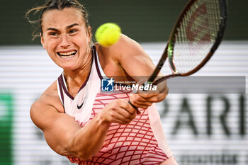 2023-06-04 - Aryna SABALENKA of Belarus during the eighth day of Roland-Garros 2023, Grand Slam tennis tournament, on June 04, 2023 at Roland-Garros stadium in Paris, France - TENNIS - ROLAND GARROS 2023 - WEEK 2 - INTERNATIONALS - TENNIS