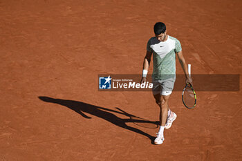 2023-06-04 - Carlos Alcaraz Garfia of Spain during the French Open, Grand Slam tennis tournament on June 4, 2023 at Roland Garros stadium in Paris, France. Photo Victor Joly / DPPI - TENNIS - ROLAND GARROS 2023 - WEEK 1 - INTERNATIONALS - TENNIS