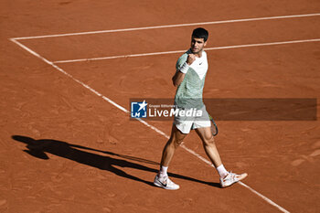 2023-06-04 - Carlos Alcaraz Garfia of Spain during the French Open, Grand Slam tennis tournament on June 4, 2023 at Roland Garros stadium in Paris, France. Photo Victor Joly / DPPI - TENNIS - ROLAND GARROS 2023 - WEEK 1 - INTERNATIONALS - TENNIS