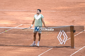 2023-06-04 - Carlos Alcaraz Garfia during the French Open, Grand Slam tennis tournament on June 4, 2023 at Roland Garros stadium in Paris, France. Photo Victor Joly / DPPI - TENNIS - ROLAND GARROS 2023 - WEEK 1 - INTERNATIONALS - TENNIS