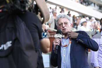 2023-06-04 - Nelson Monfort, journalist for French TV channel France Televisions (FranceTV Sport), during the French Open, Grand Slam tennis tournament on June 4, 2023 at Roland Garros stadium in Paris, France. Photo Victor Joly / DPPI - TENNIS - ROLAND GARROS 2023 - WEEK 1 - INTERNATIONALS - TENNIS