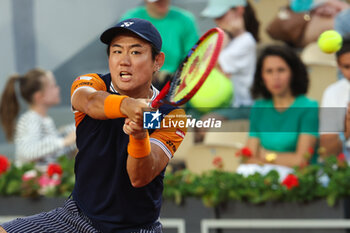 2023-06-05 - Yoshihito Nishioka of Japan during the French Open 2023, Roland-Garros 2023, Grand Slam tennis tournament, on June 7, 2023 at Stade Roland-Garros in Paris, France - TENNIS - ROLAND GARROS 2023 - WEEK 2 - INTERNATIONALS - TENNIS