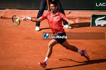2023-06-06 - Novak DJOKOVIC of Serbia during the tenth day of Roland-Garros 2023, Grand Slam tennis tournament, on June 06, 2023 at Roland-Garros stadium in Paris, France - TENNIS - ROLAND GARROS 2023 - WEEK 2 - INTERNATIONALS - TENNIS