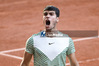 2023-06-06 - Carlos Alcaraz during the French Open, Grand Slam tennis tournament on June 6, 2023 at Roland Garros stadium in Paris, France. Photo Victor Joly / DPPI - TENNIS - ROLAND GARROS 2023 - WEEK 2 - INTERNATIONALS - TENNIS