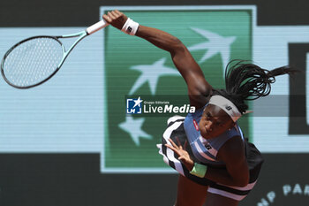 2023-06-07 - Coco Gauff of United States during the French Open 2023, Roland-Garros 2023, Grand Slam tennis tournament, on June 7, 2023 at Stade Roland-Garros in Paris, France - TENNIS - ROLAND GARROS 2023 - WEEK 2 - INTERNATIONALS - TENNIS