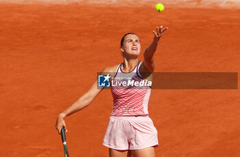 2023-06-08 - Aryna Sabalenka of Belarus during the French Open 2023, Roland-Garros 2023, Grand Slam tennis tournament, on June 8, 2023 at Stade Roland-Garros in Paris, France - TENNIS - ROLAND GARROS 2023 - WEEK 2 - INTERNATIONALS - TENNIS