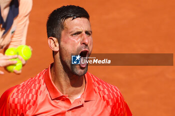 2023-06-09 - Novak Djokovic of Serbia during the French Open 2023, Roland-Garros 2023, Grand Slam tennis tournament, on June 9, 2023 at Stade Roland-Garros in Paris, France - TENNIS - ROLAND GARROS 2023 - WEEK 2 - INTERNATIONALS - TENNIS