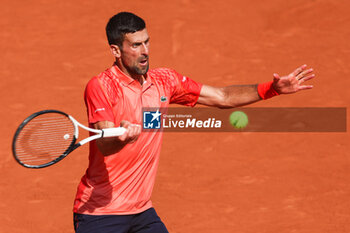 2023-06-09 - Novak Djokovic of Serbia during the French Open 2023, Roland-Garros 2023, Grand Slam tennis tournament, on June 9, 2023 at Stade Roland-Garros in Paris, France - TENNIS - ROLAND GARROS 2023 - WEEK 2 - INTERNATIONALS - TENNIS