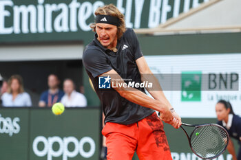 2023-06-09 - Alexander Zverev of Germany during the French Open 2023, Roland-Garros 2023, Grand Slam tennis tournament, on June 9, 2023 at Stade Roland-Garros in Paris, France - TENNIS - ROLAND GARROS 2023 - WEEK 2 - INTERNATIONALS - TENNIS