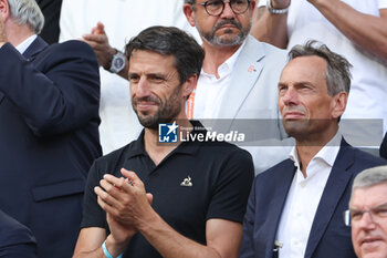 2023-06-11 - Tony Estanguet attends the Men's Singles Final at the French Open, Roland Garros 2023, Grand Slam tennis tournament, on June 11, 2023 at Stade Roland-Garros in Paris, France - TENNIS - ROLAND GARROS 2023 - WEEK 2 - INTERNATIONALS - TENNIS