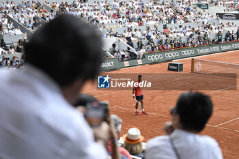 2023-06-11 - Novak Djokovic during the French Open final, Grand Slam tennis tournament on June 11, 2023 at Roland Garros stadium in Paris, France. Photo Victor Joly / DPPI - TENNIS - ROLAND GARROS 2023 - WEEK 2 - INTERNATIONALS - TENNIS