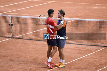 2023-06-11 - Novak Djokovic and Casper Ruud during the French Open final, Grand Slam tennis tournament on June 11, 2023 at Roland Garros stadium in Paris, France. Photo Victor Joly / DPPI - TENNIS - ROLAND GARROS 2023 - WEEK 2 - INTERNATIONALS - TENNIS