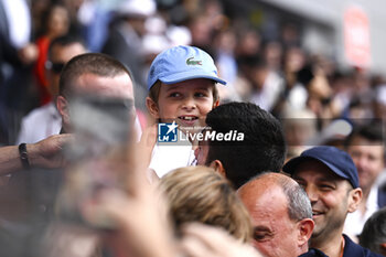 2023-06-11 - Novak Djokovic and his son Stefan during the French Open final, Grand Slam tennis tournament on June 11, 2023 at Roland Garros stadium in Paris, France. Photo Victor Joly / DPPI - TENNIS - ROLAND GARROS 2023 - WEEK 2 - INTERNATIONALS - TENNIS