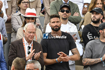 2023-06-11 - Olivier Giroud and Yvick Letexier Mister V during the French Open final, Grand Slam tennis tournament on June 11, 2023 at Roland Garros stadium in Paris, France. Photo Victor Joly / DPPI - TENNIS - ROLAND GARROS 2023 - WEEK 2 - INTERNATIONALS - TENNIS