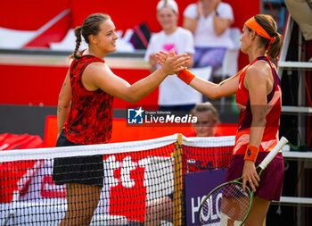 2023-06-18 - Jule Niemeier of Germany & Greet Minnen of Belgium in action during the second qualifications round of the 2023 bett1 Open, WTA 500 tennis tournament on June 18, 2023 in Berlin, Germany - TENNIS - WTA - BETT1 OPEN 2023 - INTERNATIONALS - TENNIS