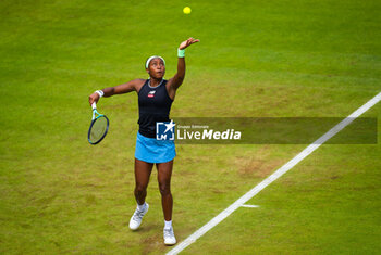 2023-06-22 - Coco Gauff of the United States in action during the second round of the 2023 bett1 Open, WTA 500 tennis tournament on June 22, 2023 in Berlin, Germany - TENNIS - WTA - BETT1 OPEN 2023 - INTERNATIONALS - TENNIS