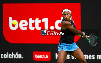 2023-06-22 - Coco Gauff of the United States in action during the second round of the 2023 bett1 Open, WTA 500 tennis tournament on June 22, 2023 in Berlin, Germany - TENNIS - WTA - BETT1 OPEN 2023 - INTERNATIONALS - TENNIS