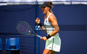 2023-06-27 - Beatriz Haddad Maia of Brazil in action during the first round of the 2023 Rothesay International, WTA 500 tennis tournament on June 27, 2023 at Devonshire Park in Eastbourne, England - TENNIS - WTA - ROTHESAY INTERNATIONAL 2023 - INTERNATIONALS - TENNIS