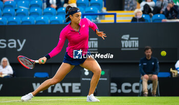 2023-06-28 - Caroline Garcia of France in action during the second round of the 2023 Rothesay International, WTA 500 tennis tournament on June 28, 2023 at Devonshire Park in Eastbourne, England - TENNIS - WTA - ROTHESAY INTERNATIONAL 2023 - INTERNATIONALS - TENNIS