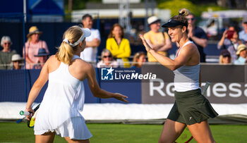2023-06-28 - Daria Saville of Australia & Gabriela Dabrowski of Canada playing doubles at the 2023 Rothesay International, WTA 500 tennis tournament on June 28, 2023 at Devonshire Park in Eastbourne, England - TENNIS - WTA - ROTHESAY INTERNATIONAL 2023 - INTERNATIONALS - TENNIS