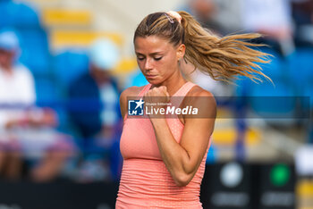 2023-06-28 - Camila Giorgi of Italy in action during the second round of the 2023 Rothesay International, WTA 500 tennis tournament on June 28, 2023 at Devonshire Park in Eastbourne, England - TENNIS - WTA - ROTHESAY INTERNATIONAL 2023 - INTERNATIONALS - TENNIS