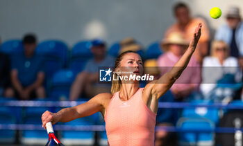 2023-06-28 - Camila Giorgi of Italy in action during the second round of the 2023 Rothesay International, WTA 500 tennis tournament on June 28, 2023 at Devonshire Park in Eastbourne, England - TENNIS - WTA - ROTHESAY INTERNATIONAL 2023 - INTERNATIONALS - TENNIS