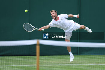 2023-07-03 - Corentin Moutet (Fra) during the 2023 Wimbledon Championships on July 3, 2023 at All England Lawn Tennis & Croquet Club in Wimbledon, England - TENNIS - WIMBLEDON 2023 - INTERNATIONALS - TENNIS